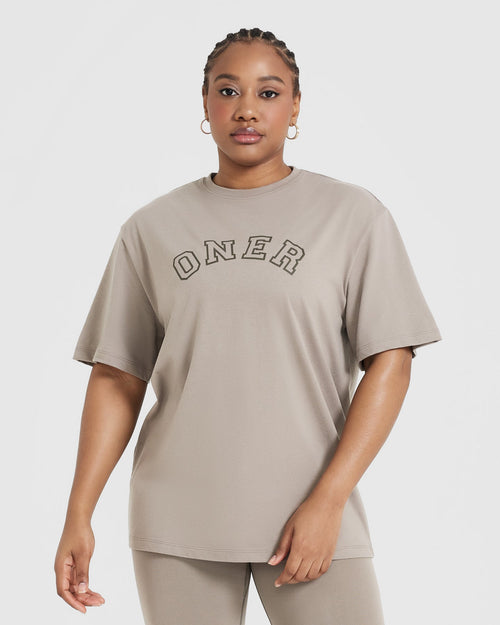 Oner Modal Classic Varsity Oversized Lightweight T-shirt | Minky