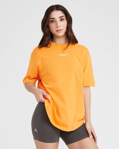 Graphic Oversized Short Sleeve Tee | Washed Sunset