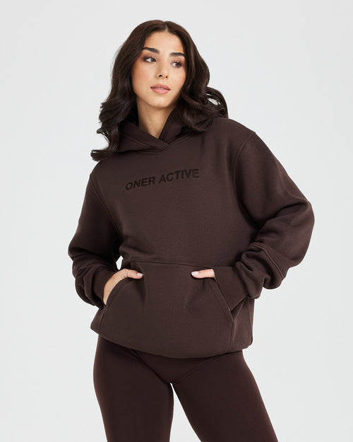 Oner Modal Classic Lounge Oversized Hoodie | 70% Cocoa
