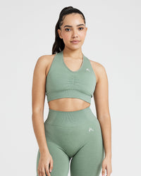 Classic Seamless 2.0 V-Neck Bralette | Sage Marl