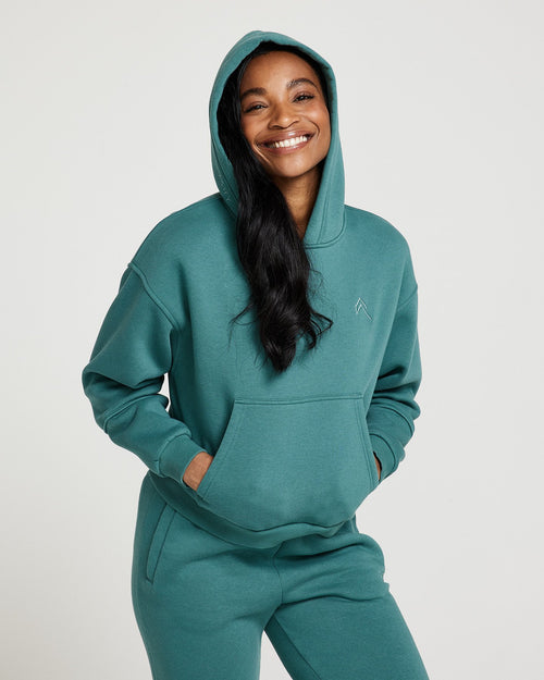 Oner Modal Classic Lounge Hoodie | Mineral Green