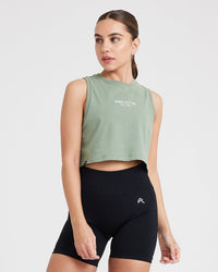 Graphic Jersey Tank | Washed Sage