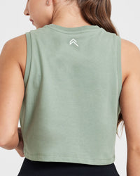 Graphic Jersey Tank | Washed Sage