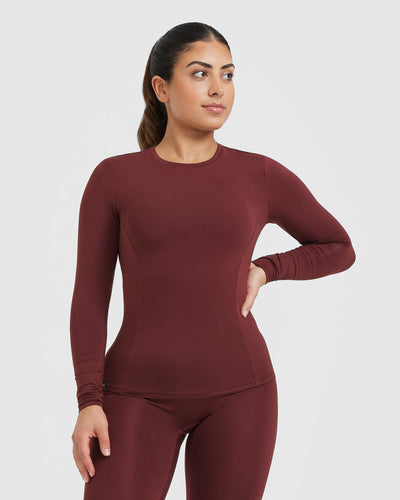 Mellow Soft Long Sleeve Top | Mulled Wine