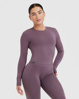 Mellow™ Soft Mid Long Sleeve Top | Vintage Purple