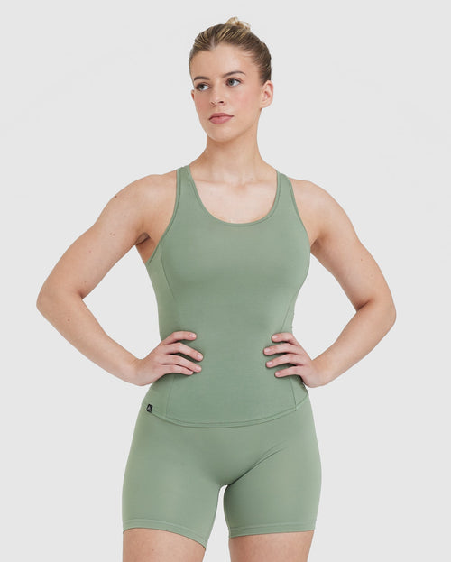 Oner Modal Mellow Soft Vest | Sage