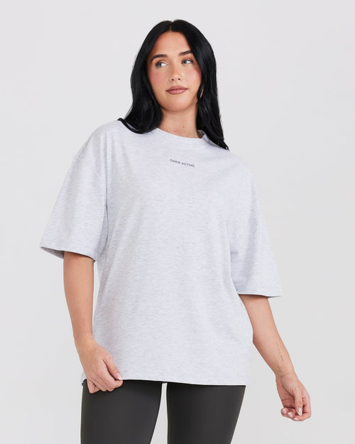 Oner Modal OYB Graphic Unisex T-Shirt | Light Grey Marl