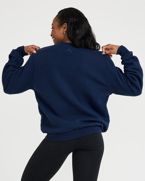 Classic Lounge Oversized Crew Neck | Midnight