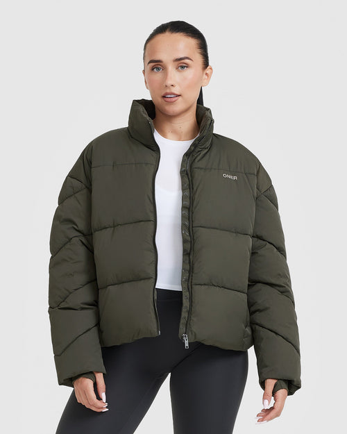 Oner Modal Puffer Jacket | Khaki