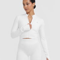Timeless Crop Jacket | White