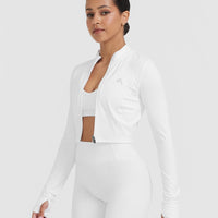 Timeless Crop Jacket | White