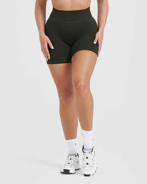 Oner Modal Timeless High Waisted Shorts 6" | Khaki