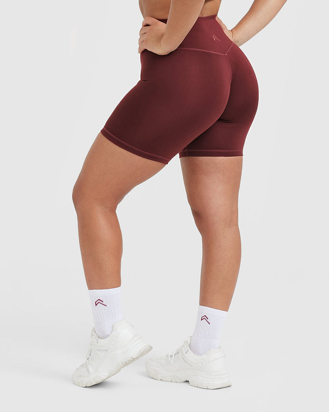 Maroon high waisted shorts hotsell