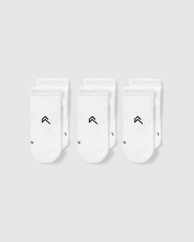Trainer Liner Socks 3 Pack | White