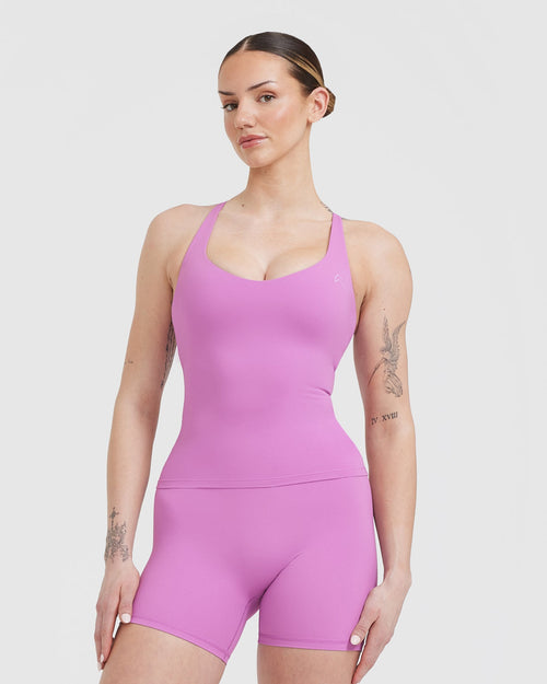 Oner Modal Unified V-Neck Cross Back Vest | Orchid Purple