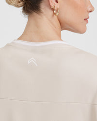 Varsity V-Neck Short Sleeve T-shirt | Sand